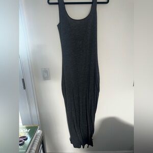 SWEET PEA VINTAGE LOW BACK Gray Maxi Dress